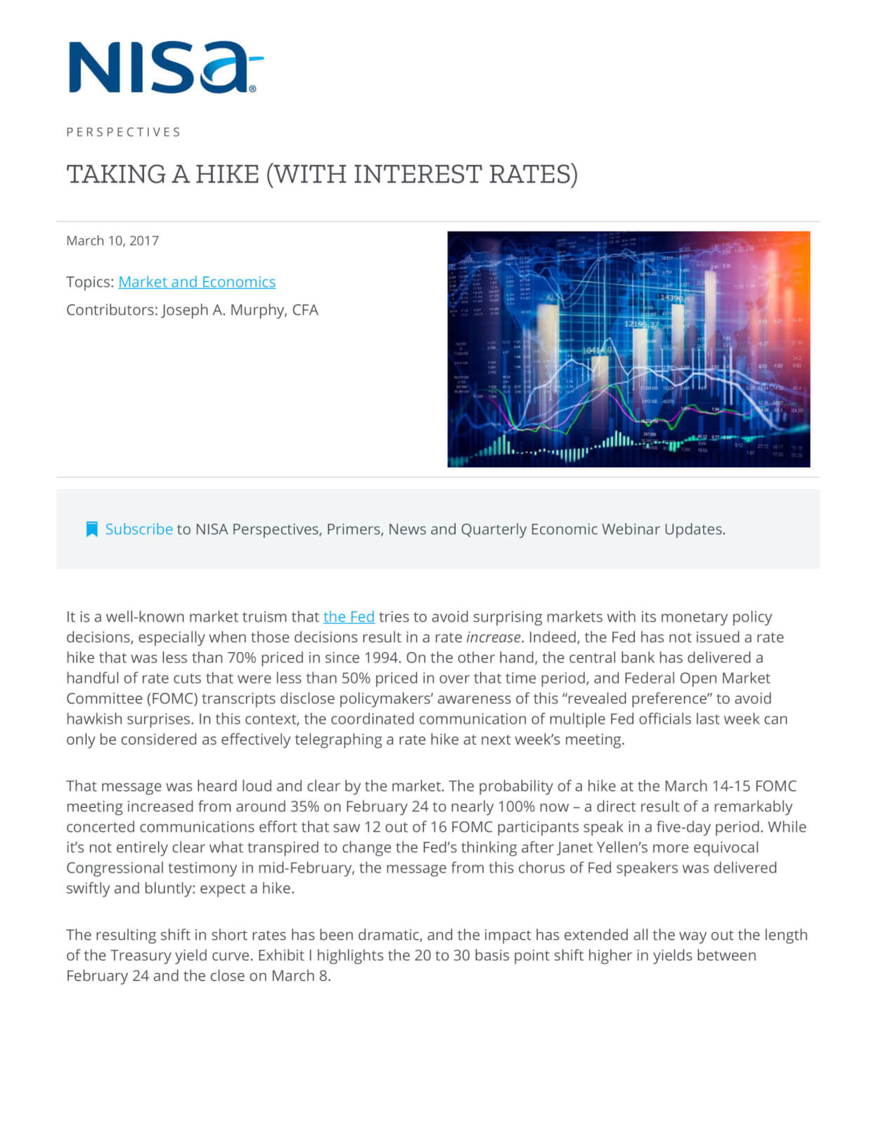 Taking A Hike NISA Investment Advisors, LLC