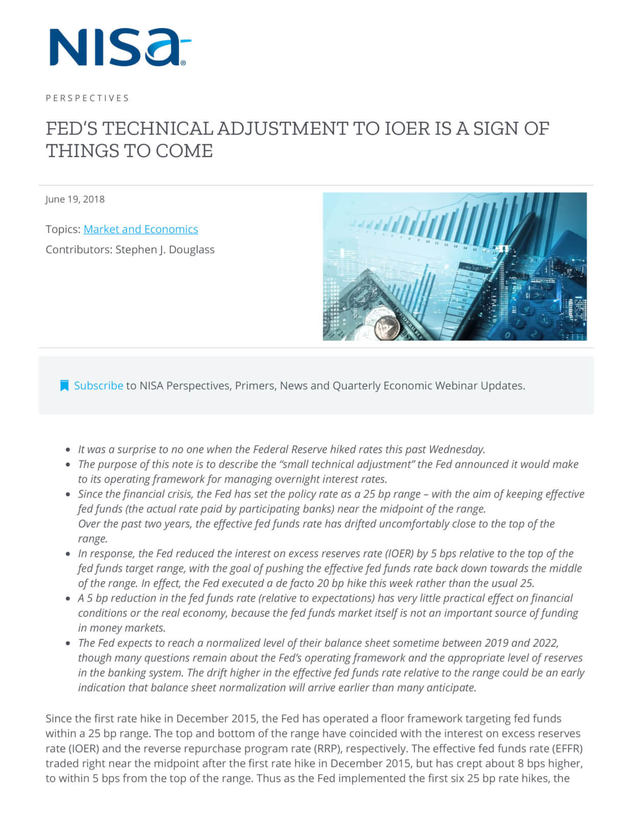 Fed's Technical Adjustment to IOER is a Sign of Things to Come NISA Investment Advisors, LLC