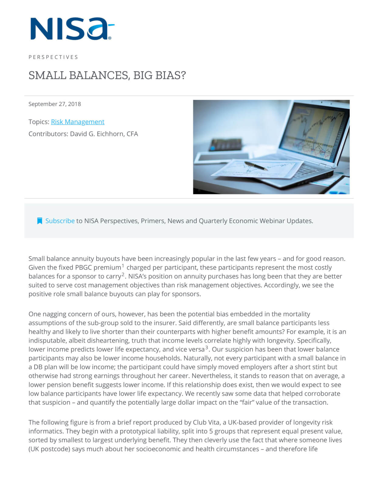 Small Balances, Big Bias NISA Investment Advisors, LLC