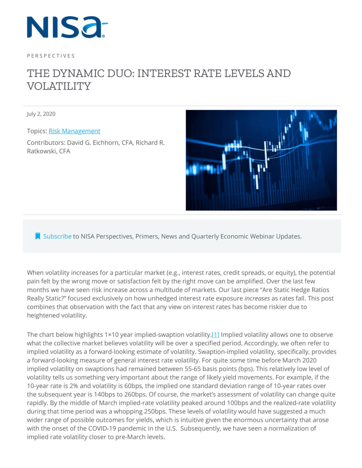 The Dynamic Duo: Interest Rate Levels and Volatility | NISA