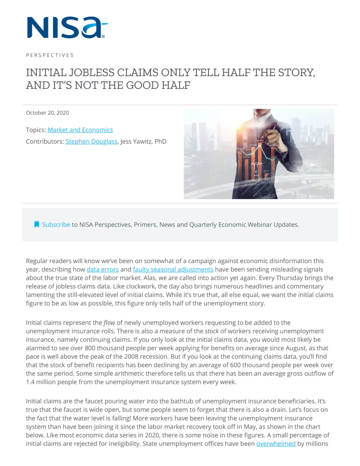 Initial Jobless Claims Only Tell Half The Story, And It’s Not The Good Half NISA Investment Advisors, LLC