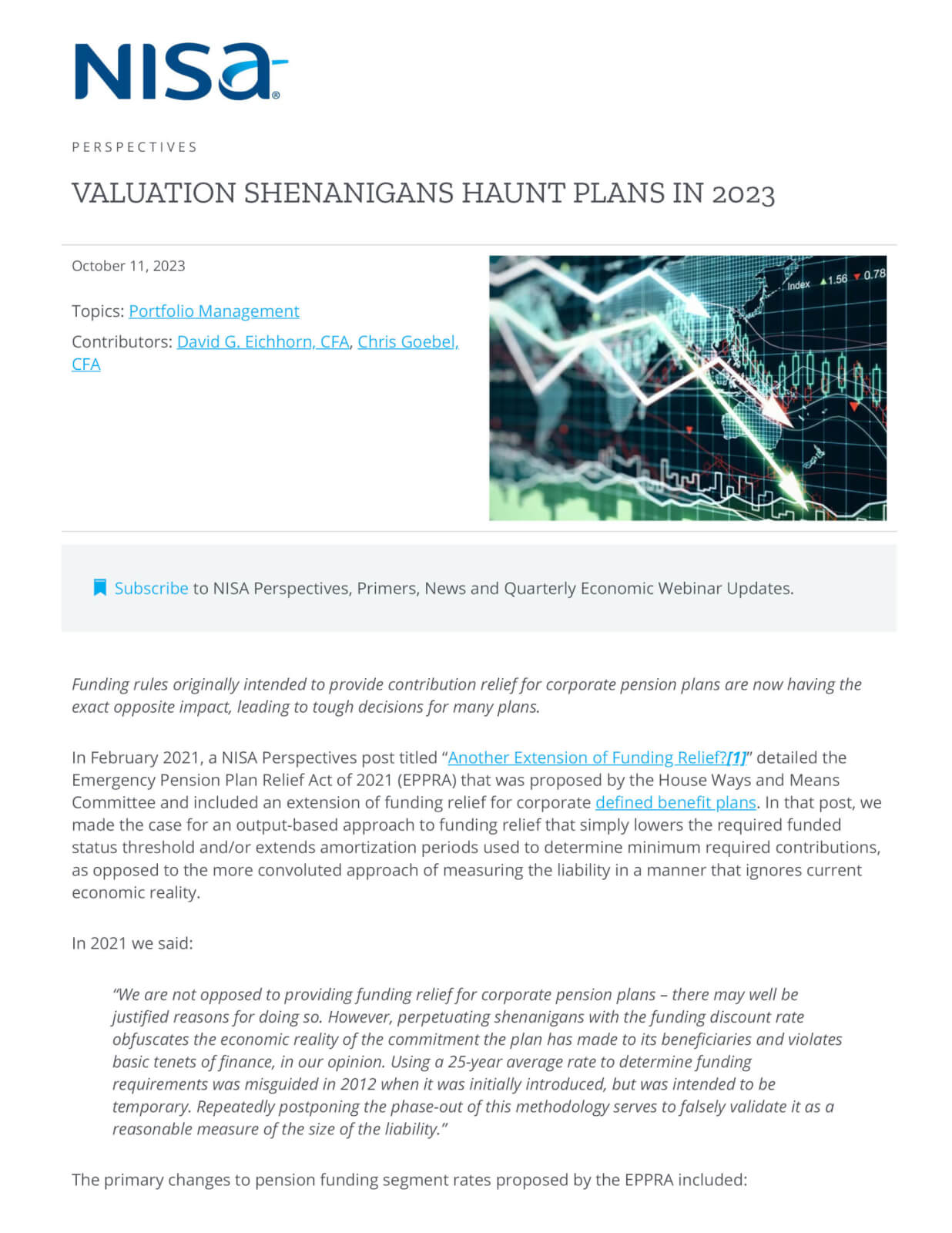 Valuation Shenanigans Haunt Plans in NISA Investment Advisors, LLC